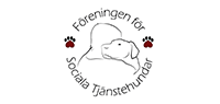 Partnerlogga för Föreningen för Sociala tjänstehundar med länk till deras hemsida